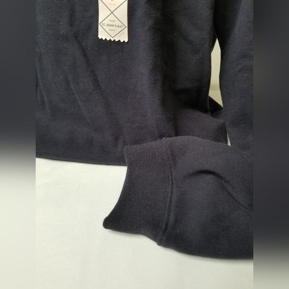 ST. JOHN'S BAY 💥 Mens Neck Long Sleeve Classic Fit Thermal Top, Navy (Size: Lar - Picture 6 of 11